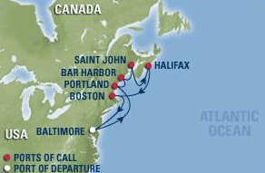 海洋幻丽号 新英格兰加拿大9天8晚精彩之旅